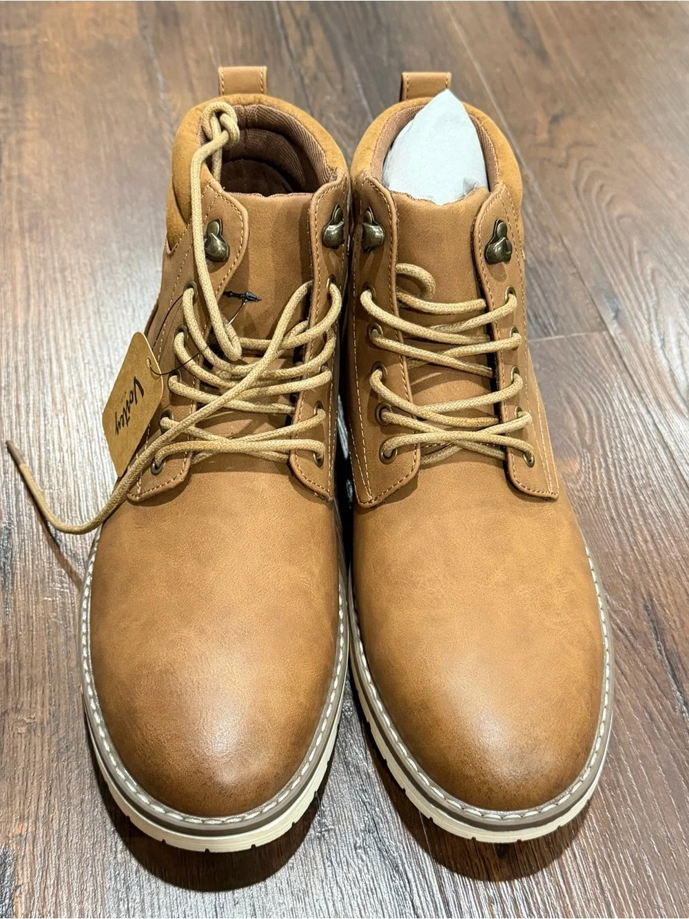 NWT Vostey Men's Hiking Boots Motorcycle Casual Chukka Boots size 9.5